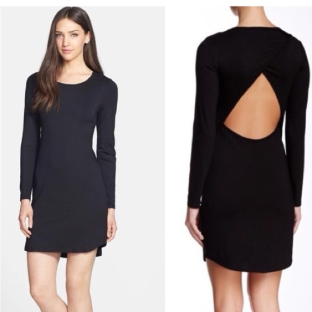 Trina Turk Open Back Black Dress